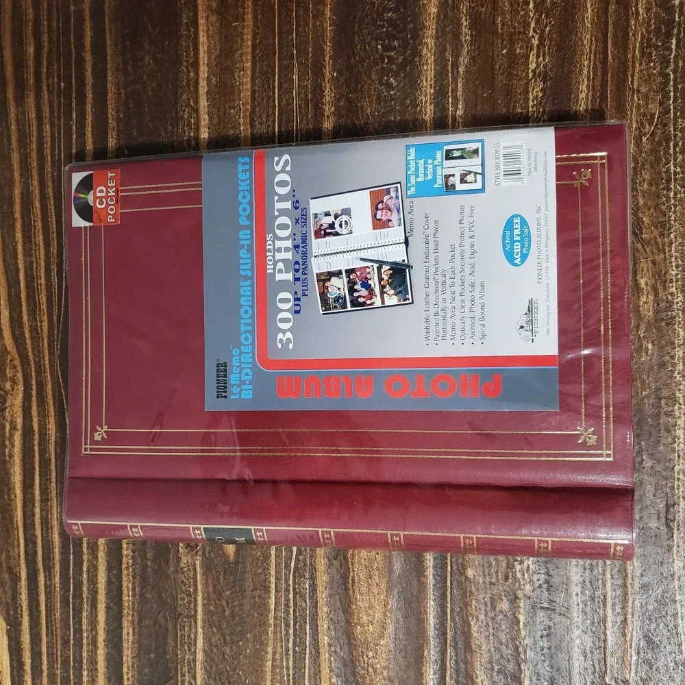 Pioneer Photo Album Lot of 2 BDP-35 300 Photos 4x6 Blue Burgundy New Archival